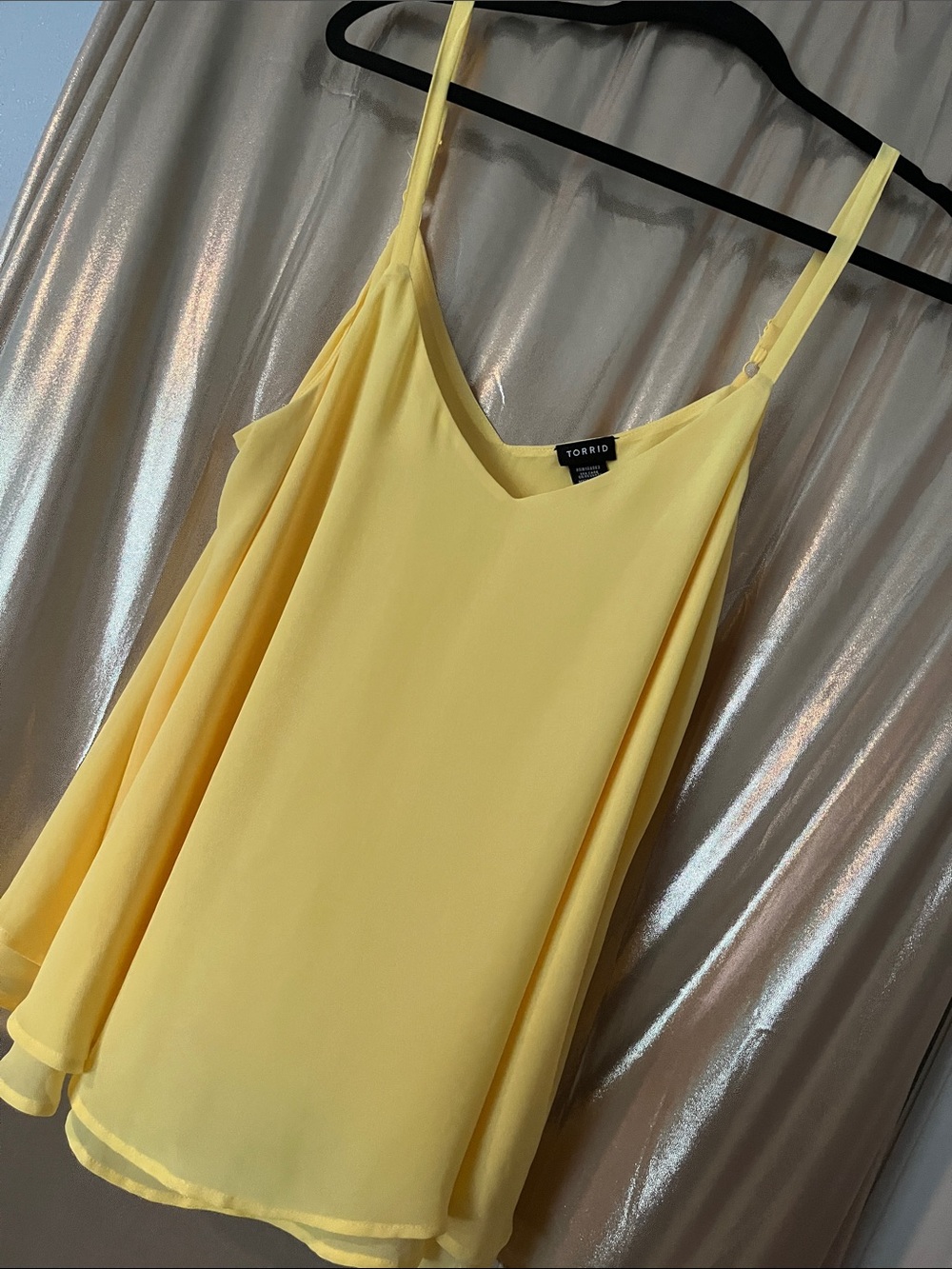torrid Sunny Yellow V-Neck Chiffon Camisole